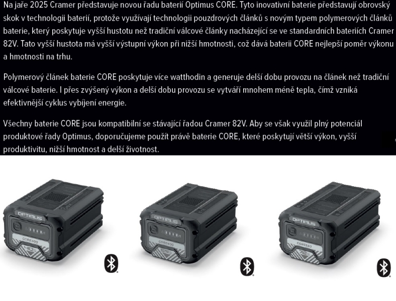 CRAMER Baterie CORE530 82V 7,2Ah | V-GARDEN s.r.o.